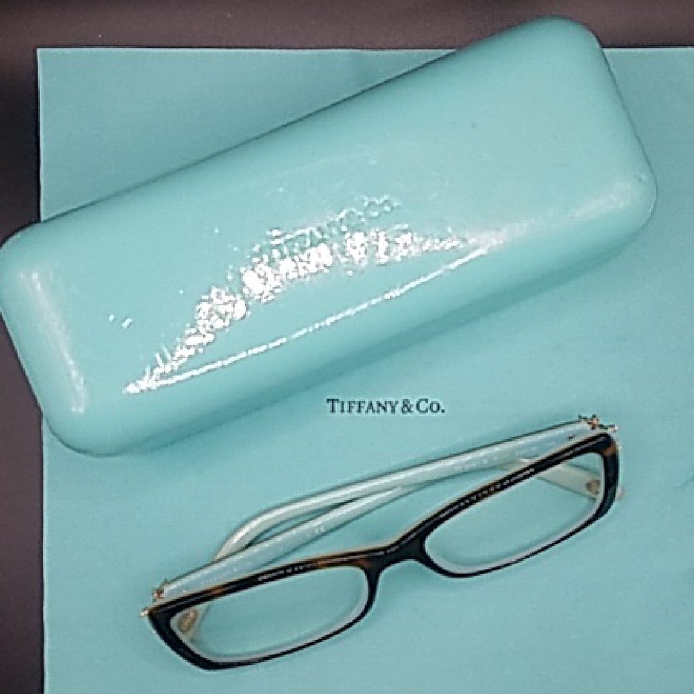 Tiffany & Co. Reading Glasses Swarovski Crystals Flower And Case